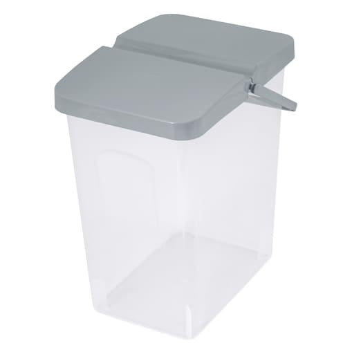Pojemnik Plastikowy Na Karmę Proszek Z Klapą Pokrywką 10 L Szary