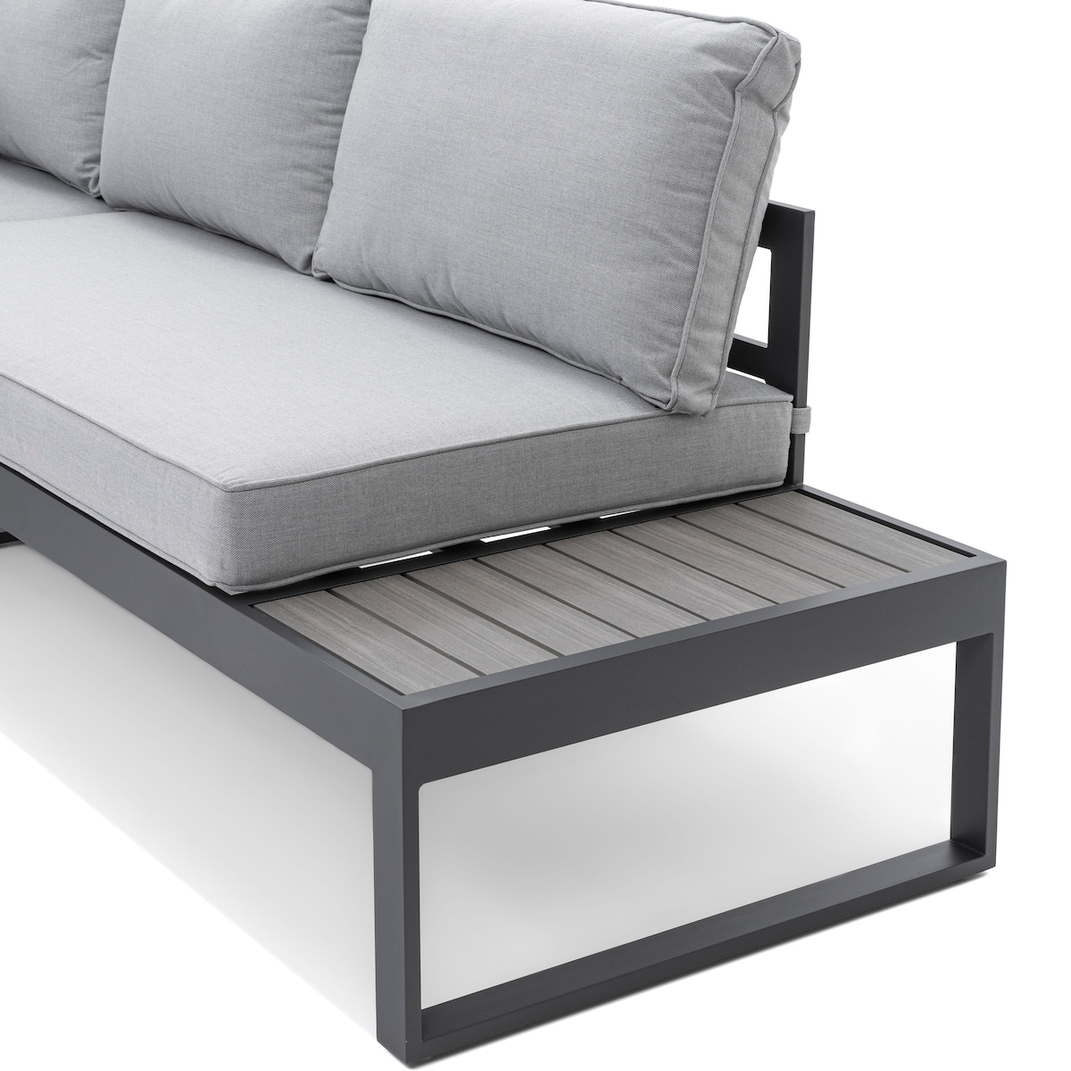 MEBLE OGRODOWE ALUMINIOWE NAROŻNIK NICEA SZARA PRAWA