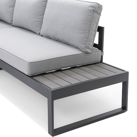 MEBLE OGRODOWE ALUMINIOWE NAROŻNIK NICEA SZARA PRAWA