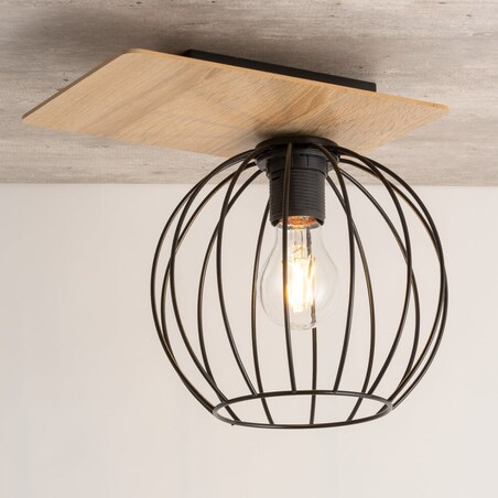 Czarny plafon Cyber 32357 kuchenna lampa nasufitowy druciak