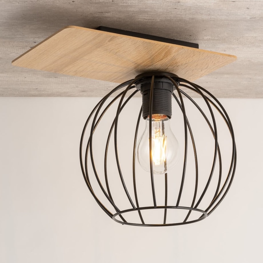 Czarny plafon Cyber 32357 kuchenna lampa nasufitowy druciak