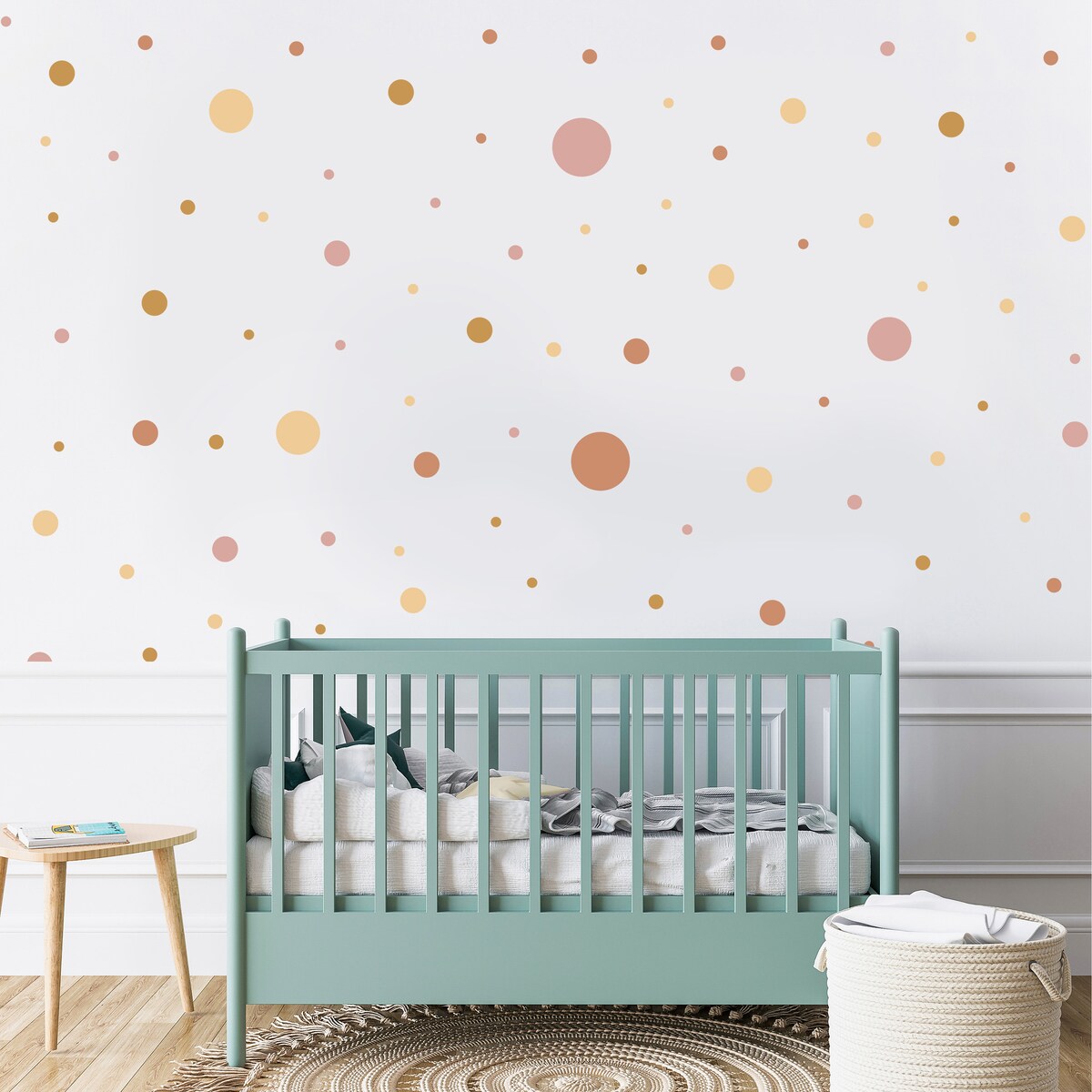 Naklejki Na Ścianę Dla Dziewczynki Drobne Kropeczki Groszki Zestaw 150szt.