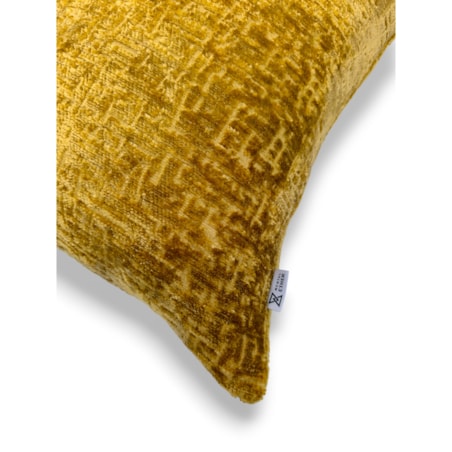 Duża musztardowa poduszka 50x50 Bess