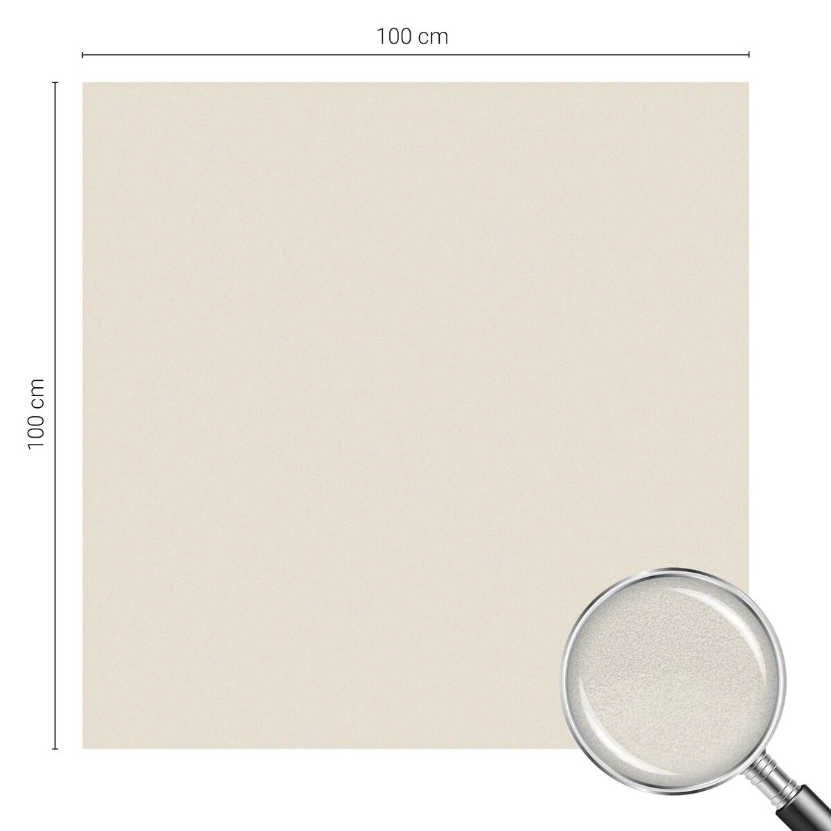 Witraż samoprzylepny dekoracyjny - Beżowy jednolity odcień minimalizm elegancja - 100x100 cm