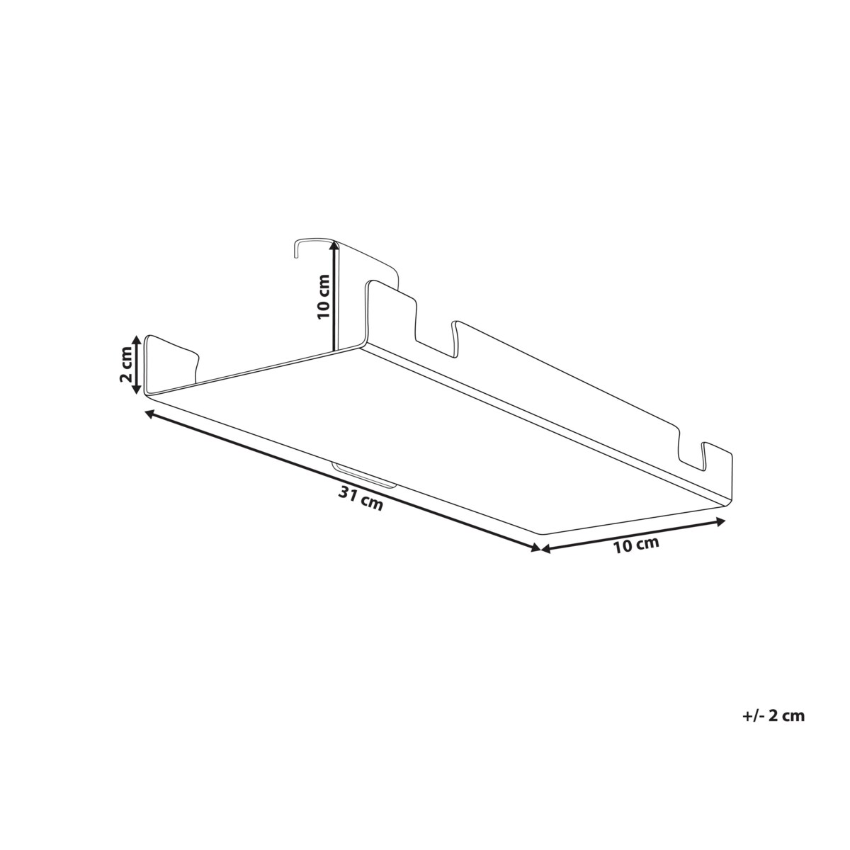 Organizer kabli pod biurko regulowane manualnie biały TRACIE