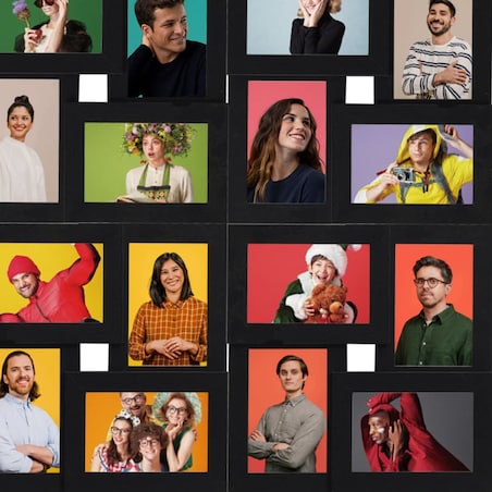 vidaXL Ramka na 24 zdjęcia 13x18 cm, czarna, MDF