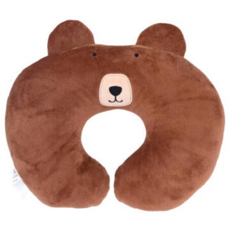 Poduszka podróżna dla dzieci, rogal miś, 30 x 30 x 9 cm