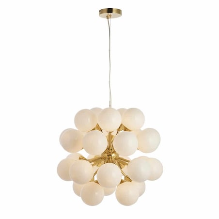 Dekoracyjna lampa wisząca Oscar 76499 Endon bańki biały mosiądz