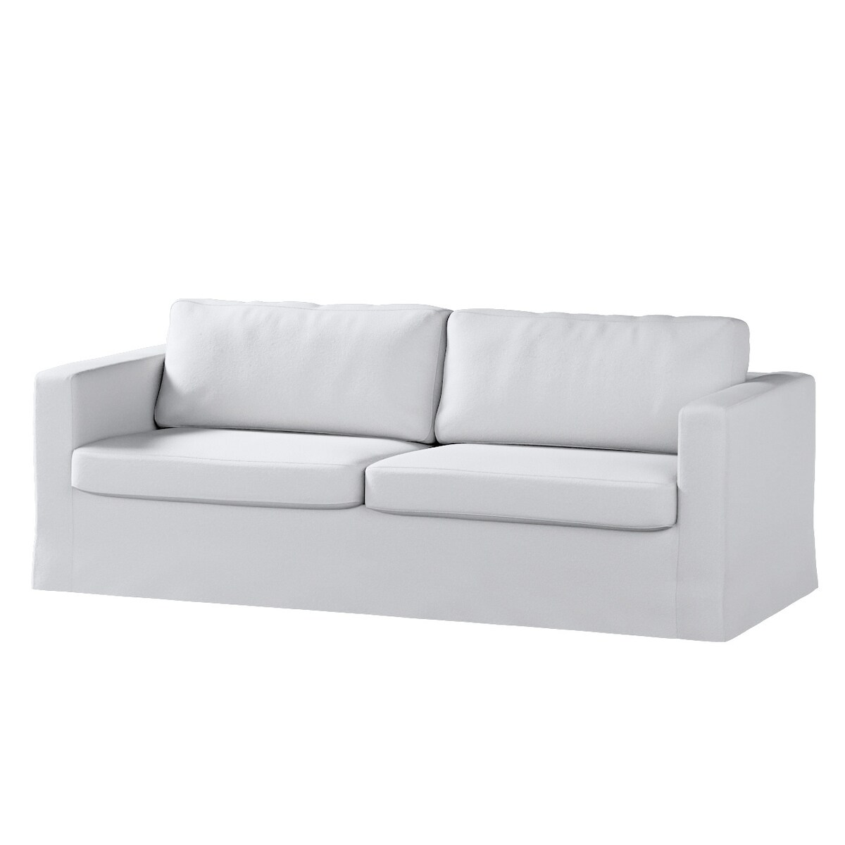 Pokrowiec na sofę Karlstad 3-osobową nierozkładaną, długi, biała bukla, 204 x 89 x 66 cm, Boucle Teddy