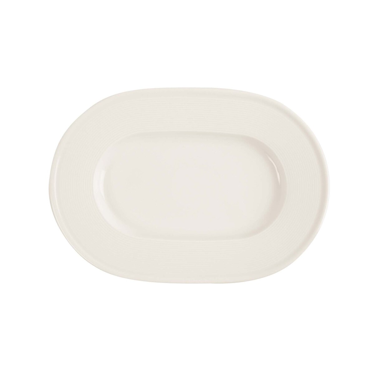 Półmisek owalny porcelanowy Line 250 mm kremowy