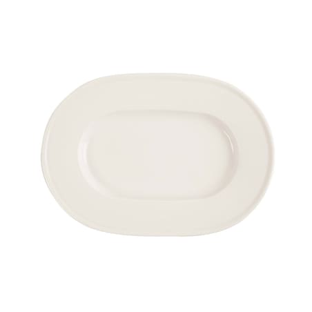 Półmisek owalny porcelanowy Line 250 mm kremowy