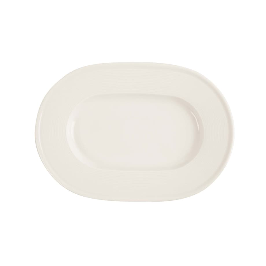 Półmisek owalny porcelanowy Line 250 mm kremowy