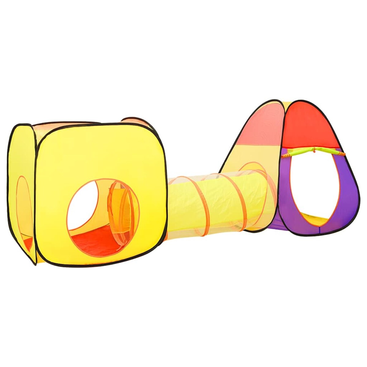 vidaXL Namiot do zabawy z 250 piłeczkami, kolorowy, 255x80x100 cm