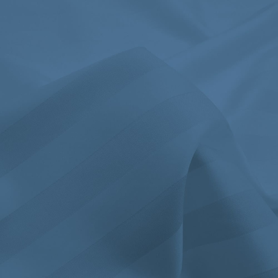 Pościel bambusowa satyna bawełniana 160x200 Bamboo paski, chabrowa