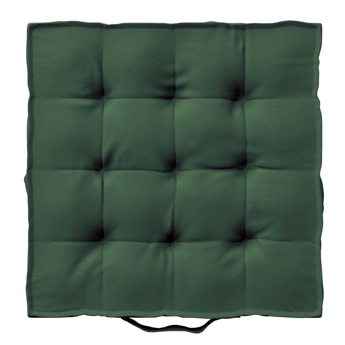 Poduszka na krzesło Kuba, forest green (zielony), 50 x 50 x 10 cm, Cotton Panama