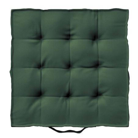 Poduszka na krzesło Kuba, forest green (zielony), 50 x 50 x 10 cm, Cotton Panama