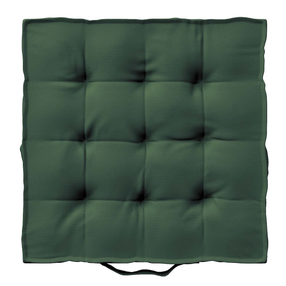 Poduszka na krzesło Kuba, forest green (zielony), 50 x 50 x 10 cm, Cotton Panama