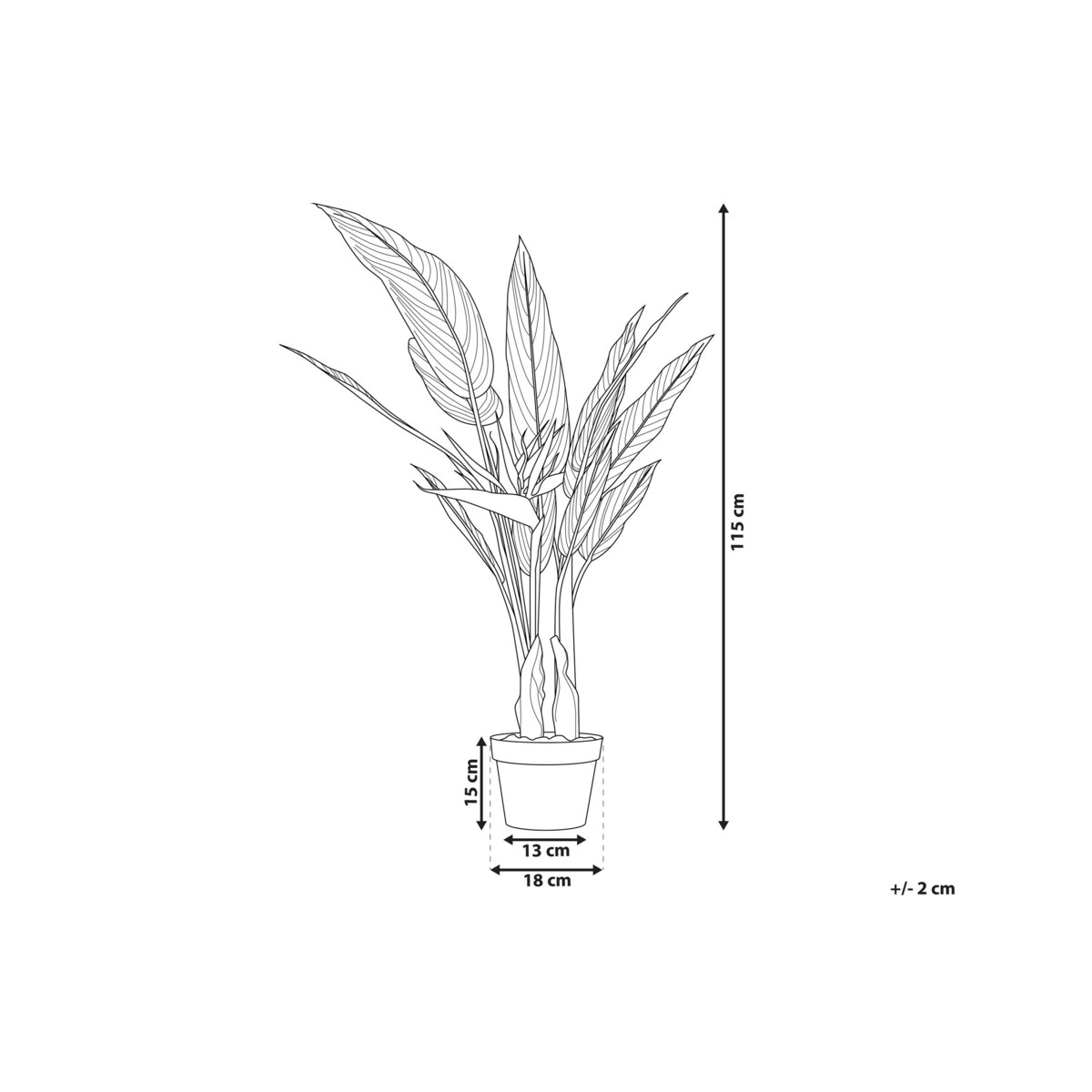 Sztuczna roślina doniczkowa 115 cm STRELITZIA TREE
