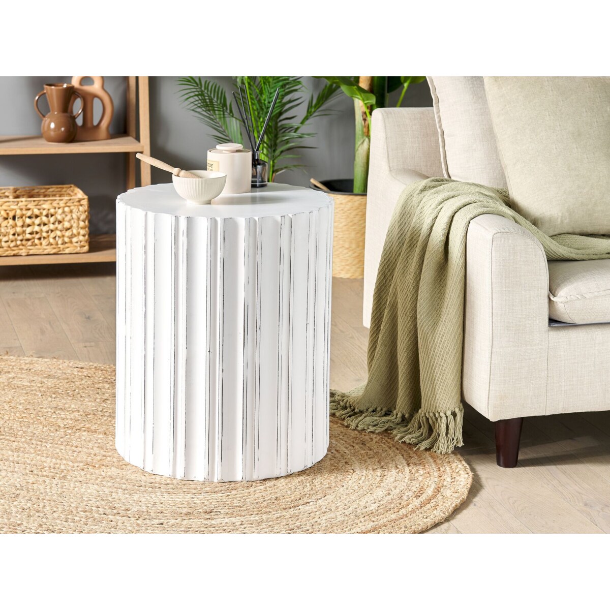 Stolik pomocniczy biały DEULI