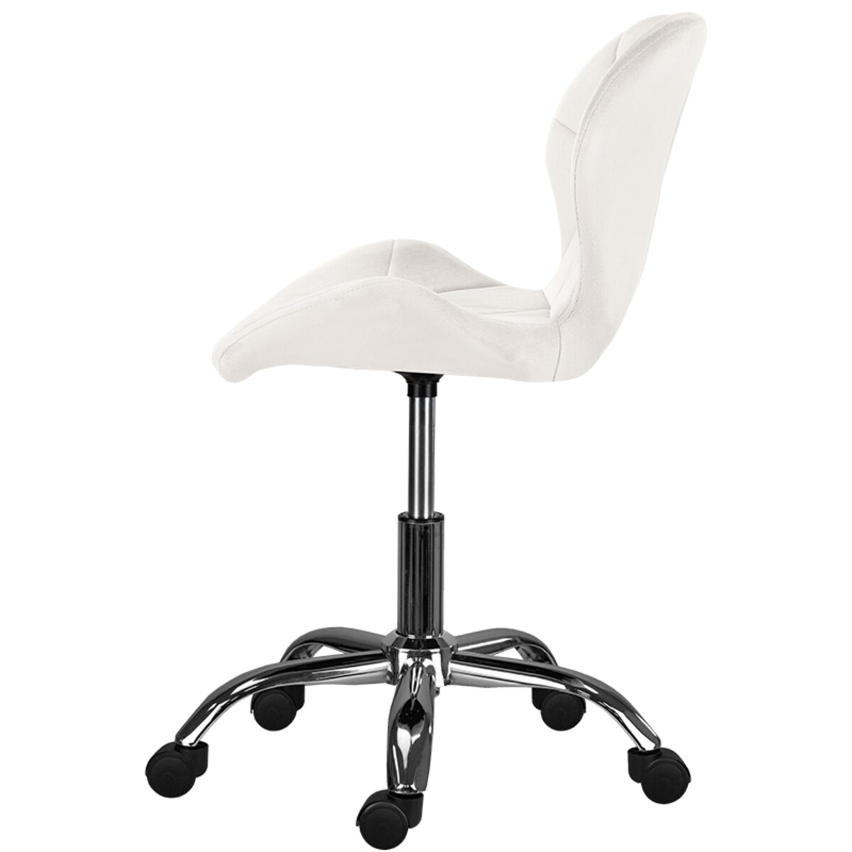 Krzesło biurowe fotel obrotowy regulowany welurowy beż