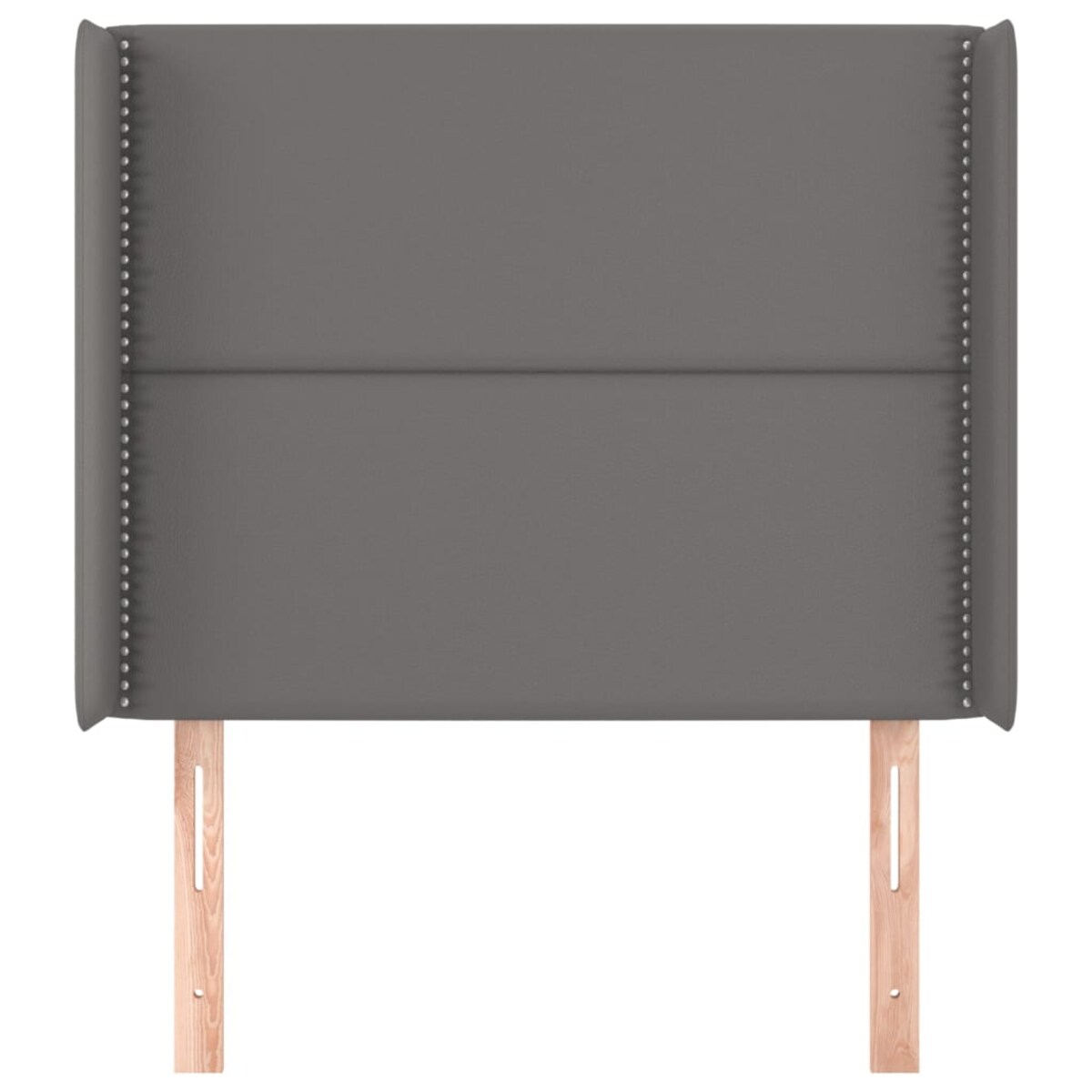 vidaXL Zagłówek uszak, szary, 93x16x118/128 cm, sztuczna skóra