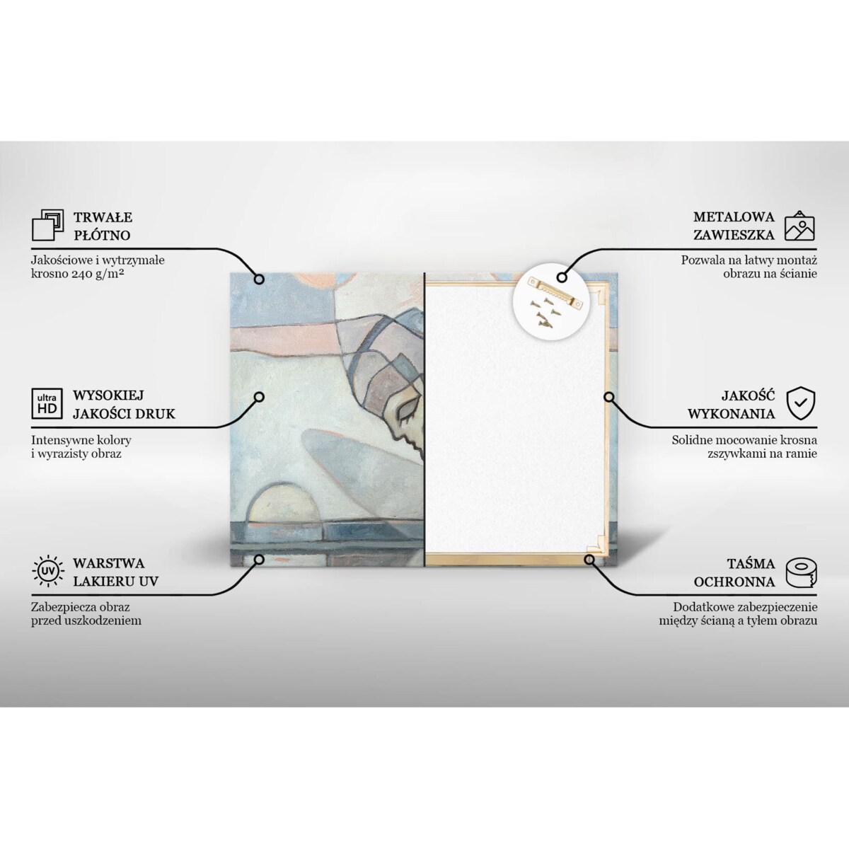 Obraz na płótnie Malarstwo abstrakcyjne, 60x40 cm