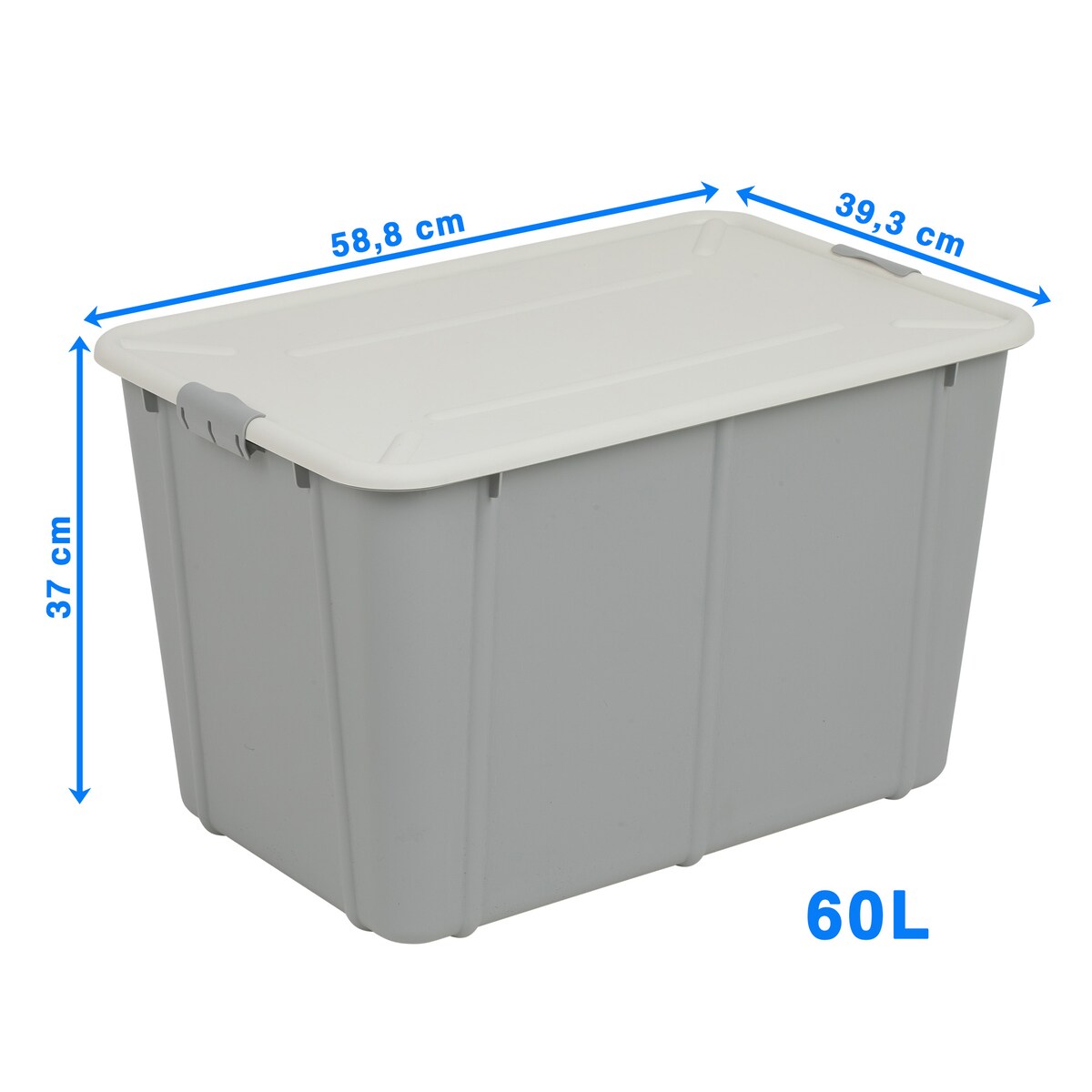 Pojemnik Plastikowy Pudełko 60 L Plastikowe Zamykany Z Pokrywką Pudło Box Do Przechowywania Na Zabawki Dokumenty Ubrania