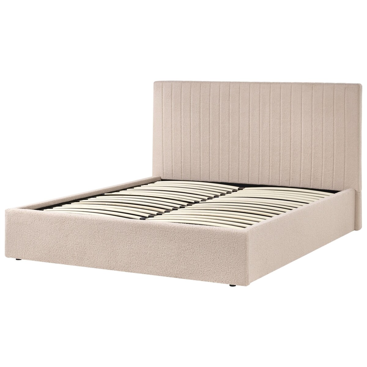 Łóżko z pojemnikiem Boucle VION 160 x 200 cm Beżowy