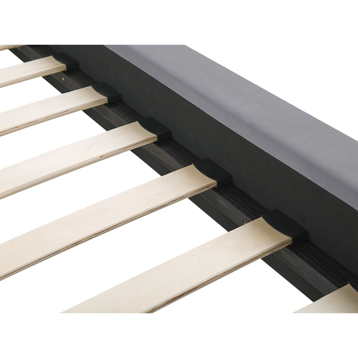 Łóżko welurowe 140 x 200 cm szare MARVILLE