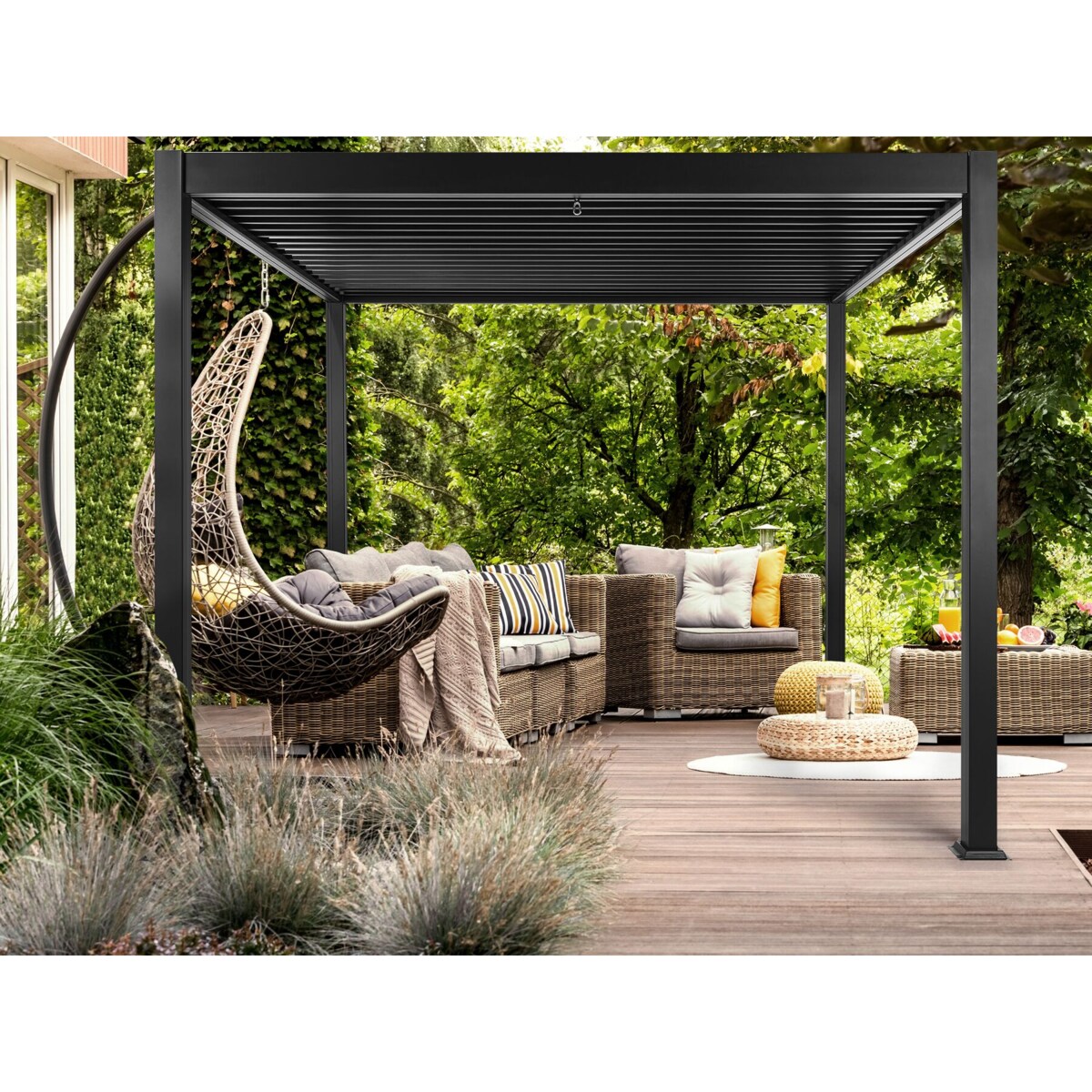 Pergola ogrodowa 310x310 cm Czarny FORNOLI