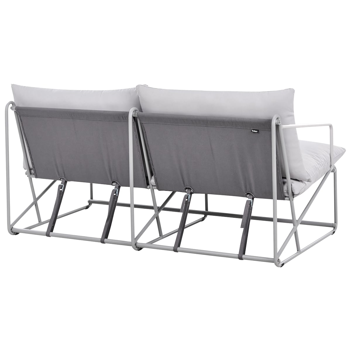 Sofa ogrodowa dla 2 osób PONTE Metal Szary