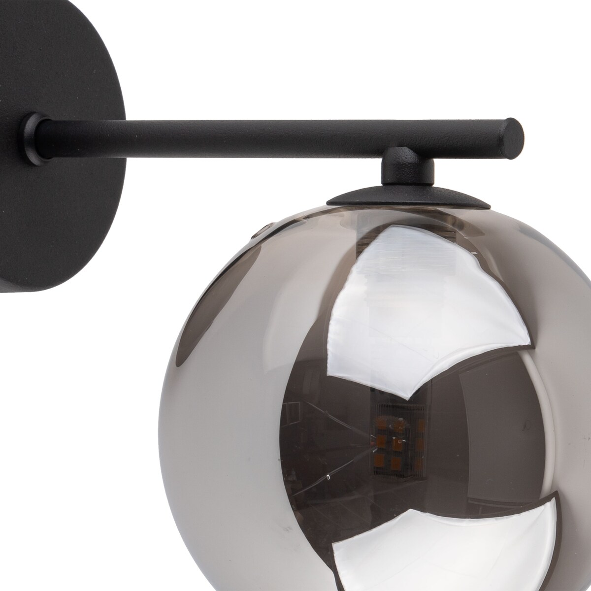 Kinkiet ścienny TK Lighting ESTERA BLACK 4777 czarny biały klosz G9 nowoczesny LED