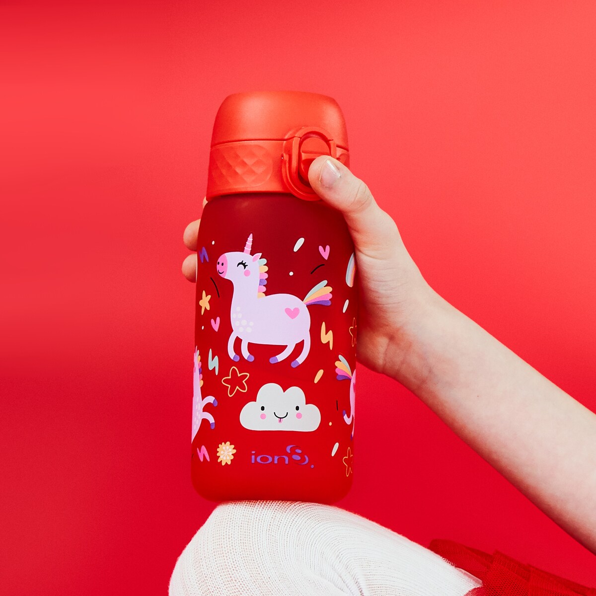 Butelka ION8 I8RF350PRUNI Unicorns (Red)