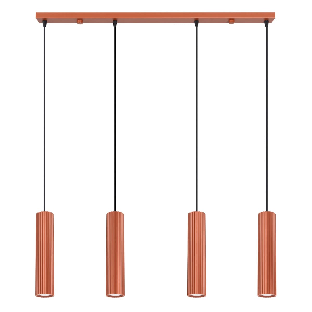 Lampa wisząca KARBON 4L ochra czerwona