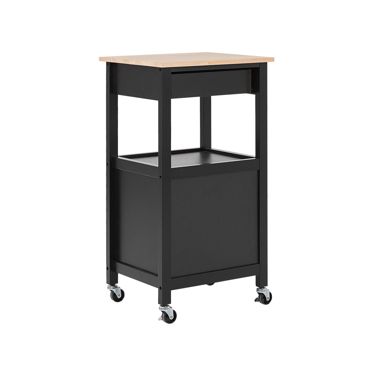 Wózek kuchenny z szufladą czarny SIENA