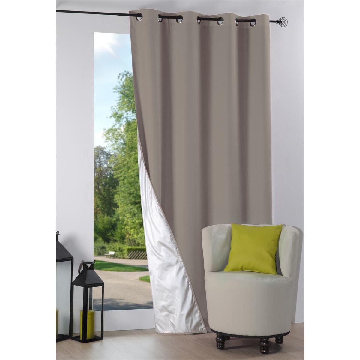 Zasłona termiczna na przelotkach NELSON, 135 x 240 cm