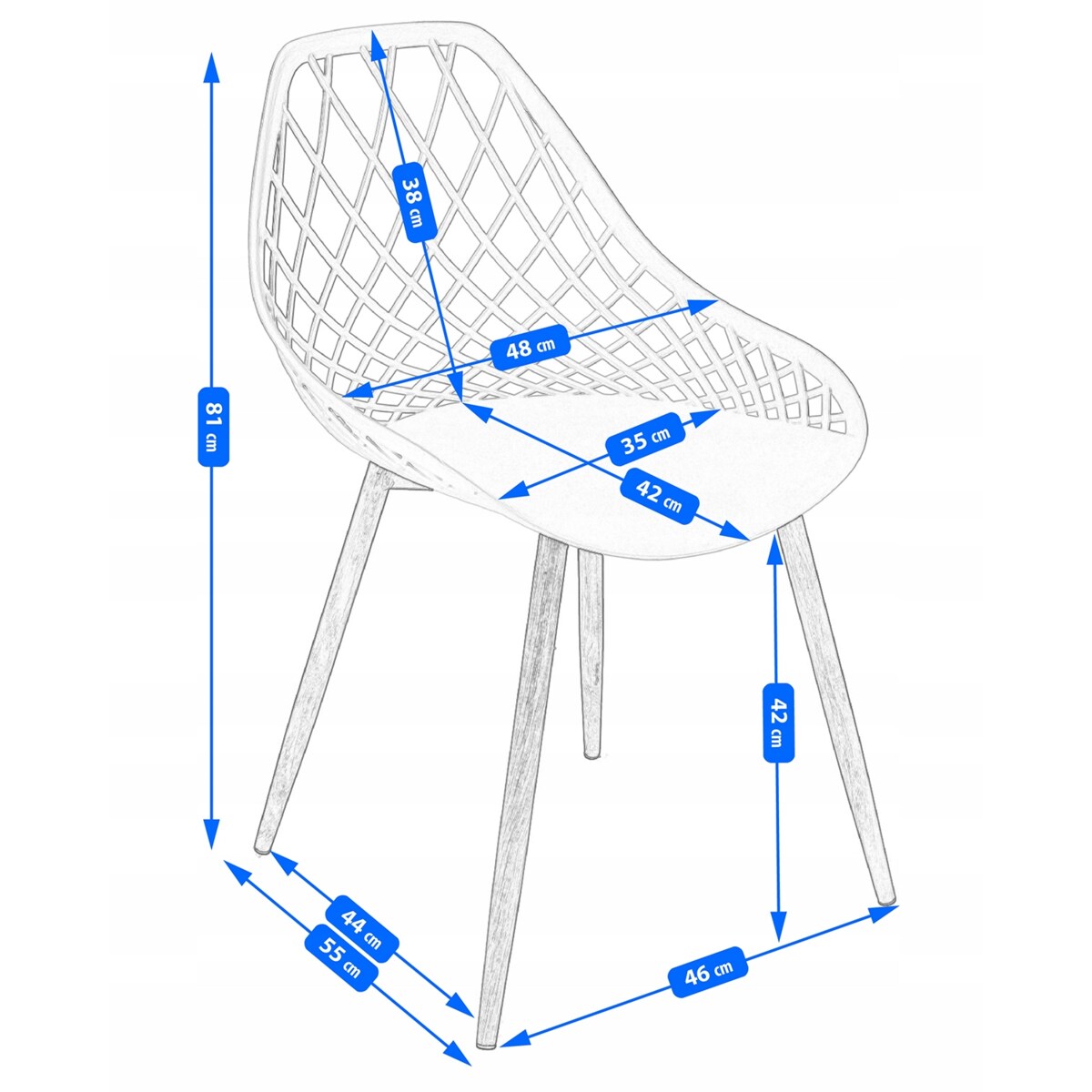 Krzesło ogrodowe plastikowe ARANDA musztardowe