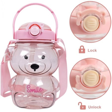 Butelka na wodę z uchwytem SWEET BEAR VIOLET 1000 ML BD26