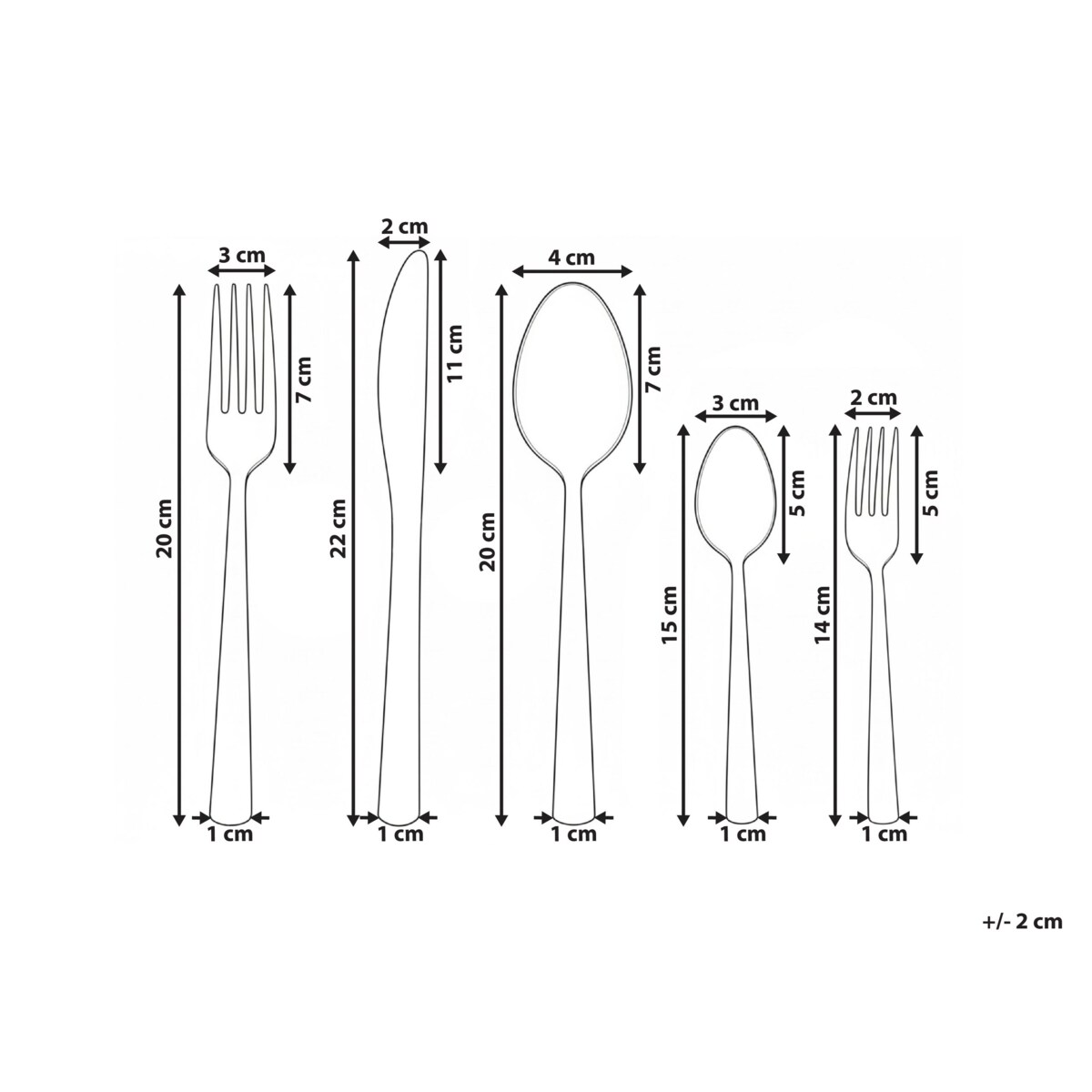Zestaw sztućców 60 elementów PENNE Srebrny