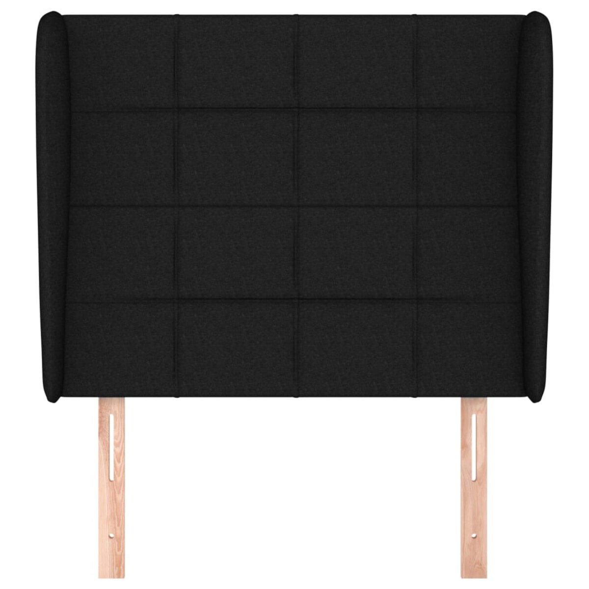 vidaXL Zagłówek uszak, czarny, 103x23x118/128 cm, tkanina