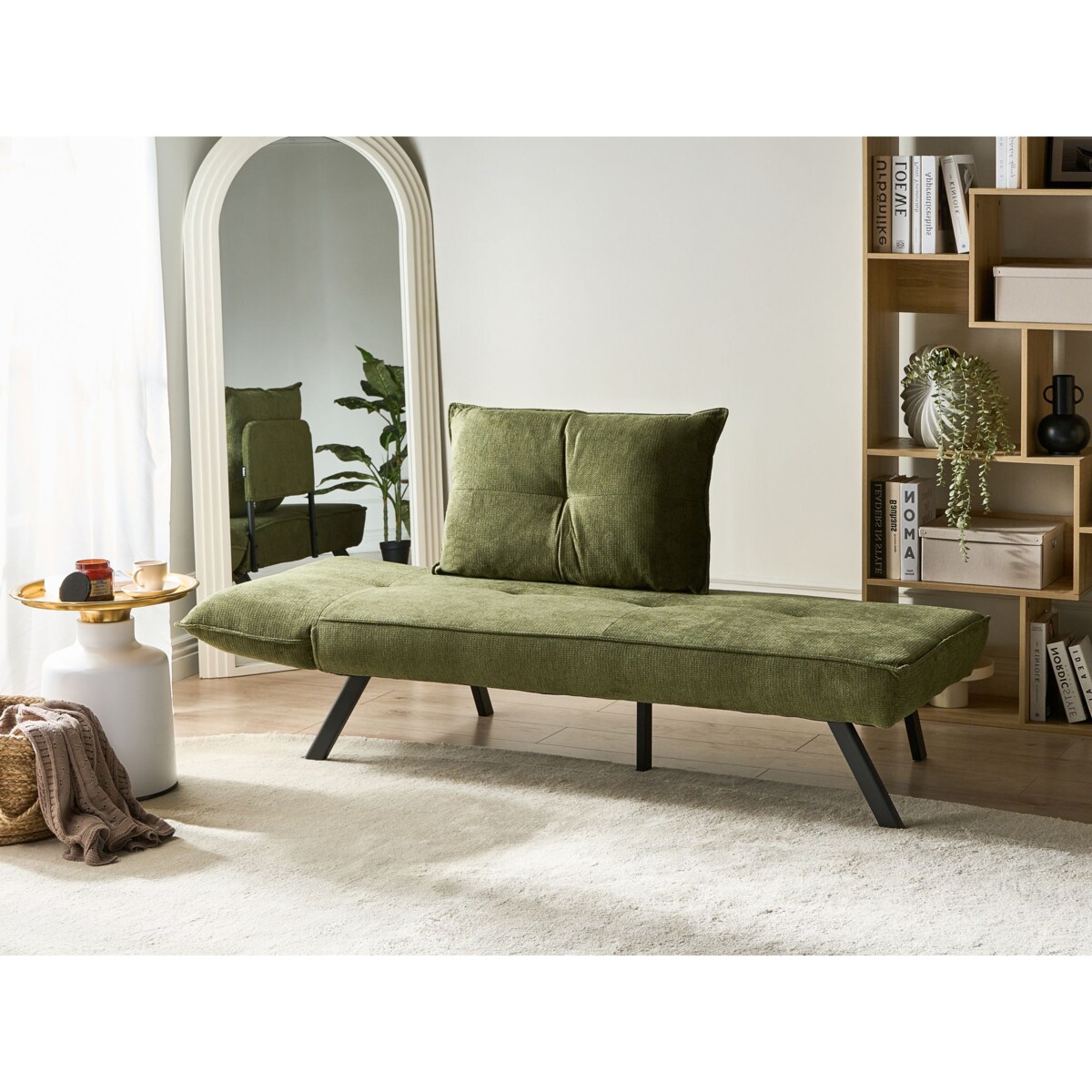 Szezlong lewostronny ROCAMADOUR Zielony