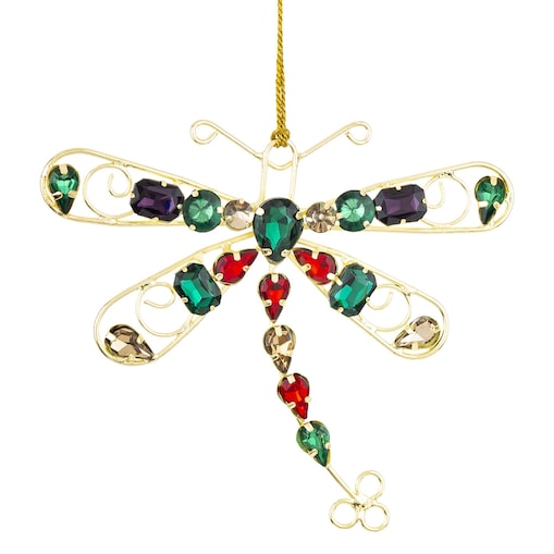 Ozdoba - zawieszka 2 szt. kolorowa 11,5x13x1 cm LIBELLULA