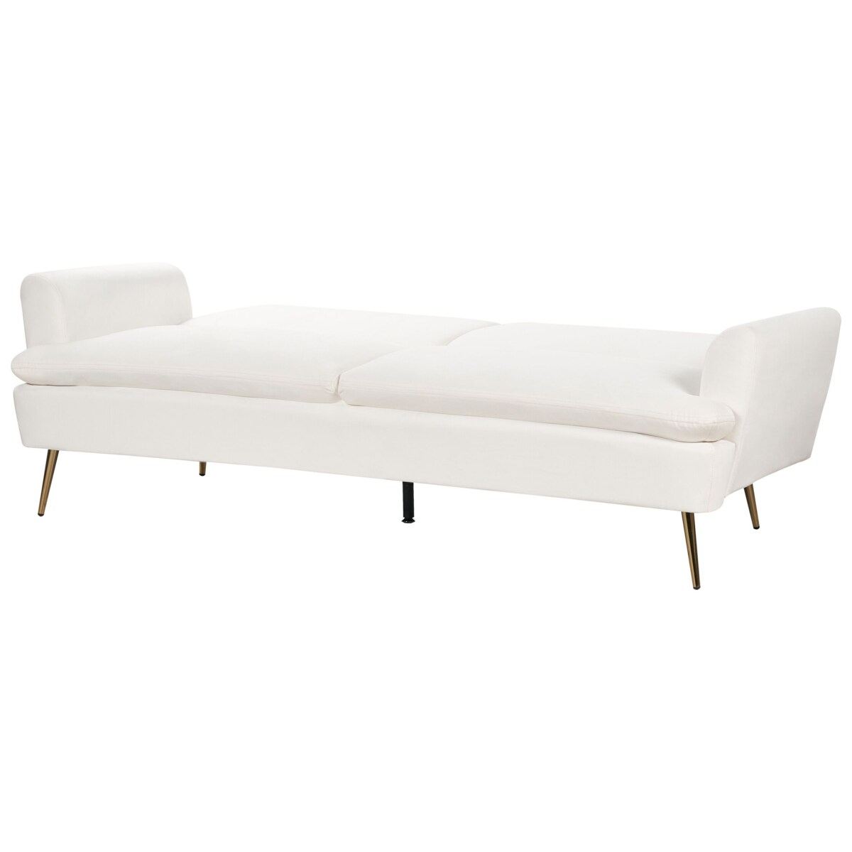 Sofa rozkładana welurowa złamana biel VETTRE