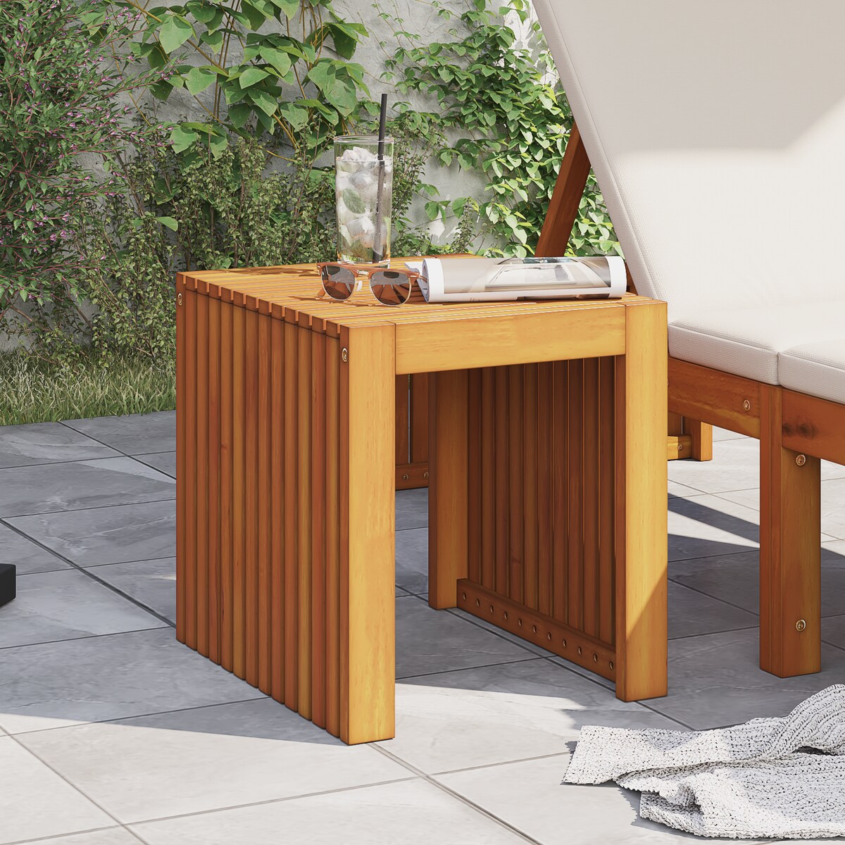 vidaXL Stolik Ogrodowy 43x36x40 cm z Litego Drewna Tekowego