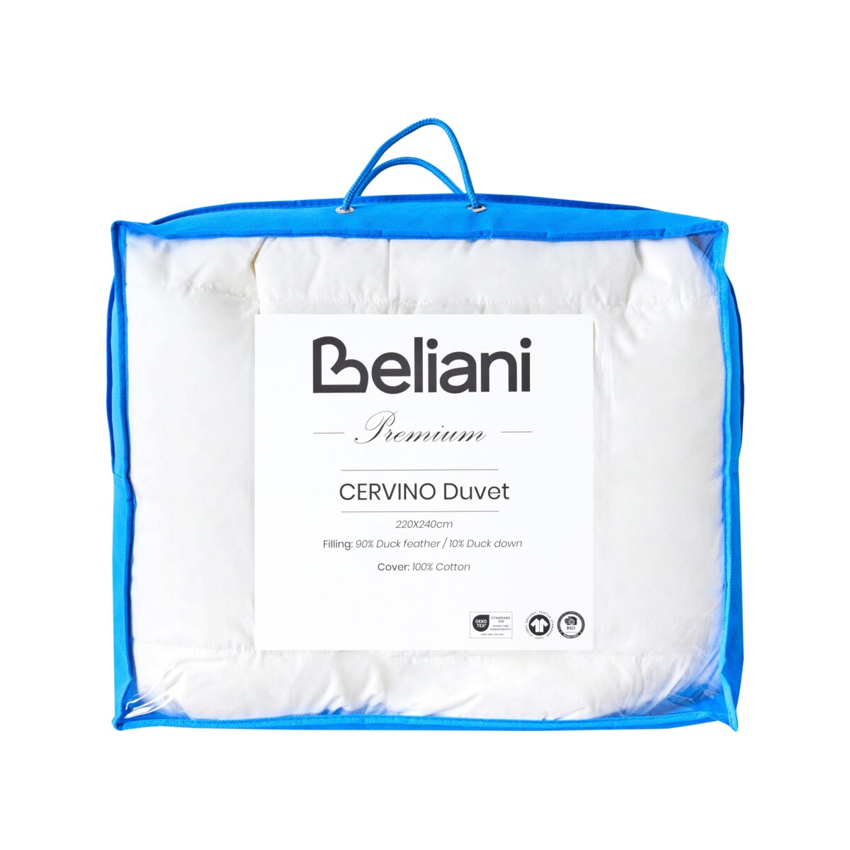 Kołdra lekko ciepła CERVINO Kacze pióra i puch 220 x 240 cm