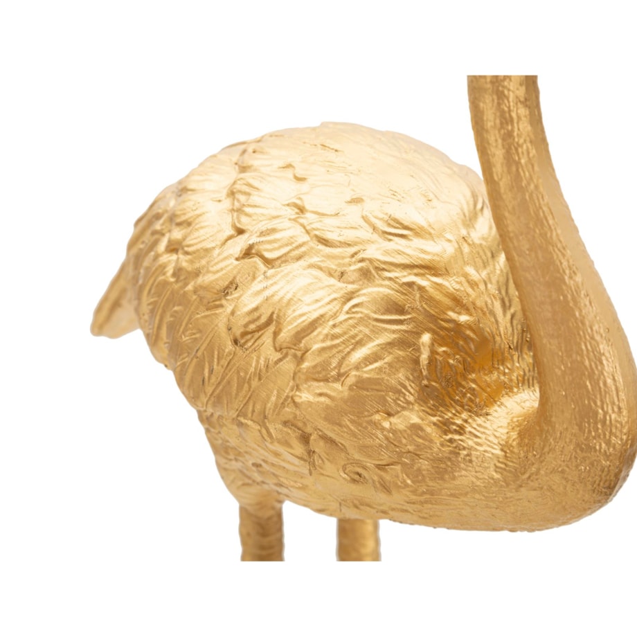 Lampa stołowa Flamingo, kolor złoty, żywica syntetyczna, 13 x 11,5 x 39,5 cm, 1 x E27, do salonu i sypialni, Mauro Ferretti