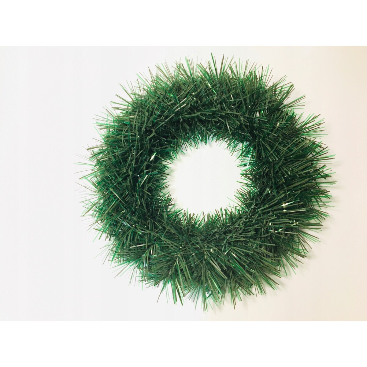 WIANEK sztuczny BŁYSZCZY SIĘ świąteczny na drzwi okno stroik 30cm zielony