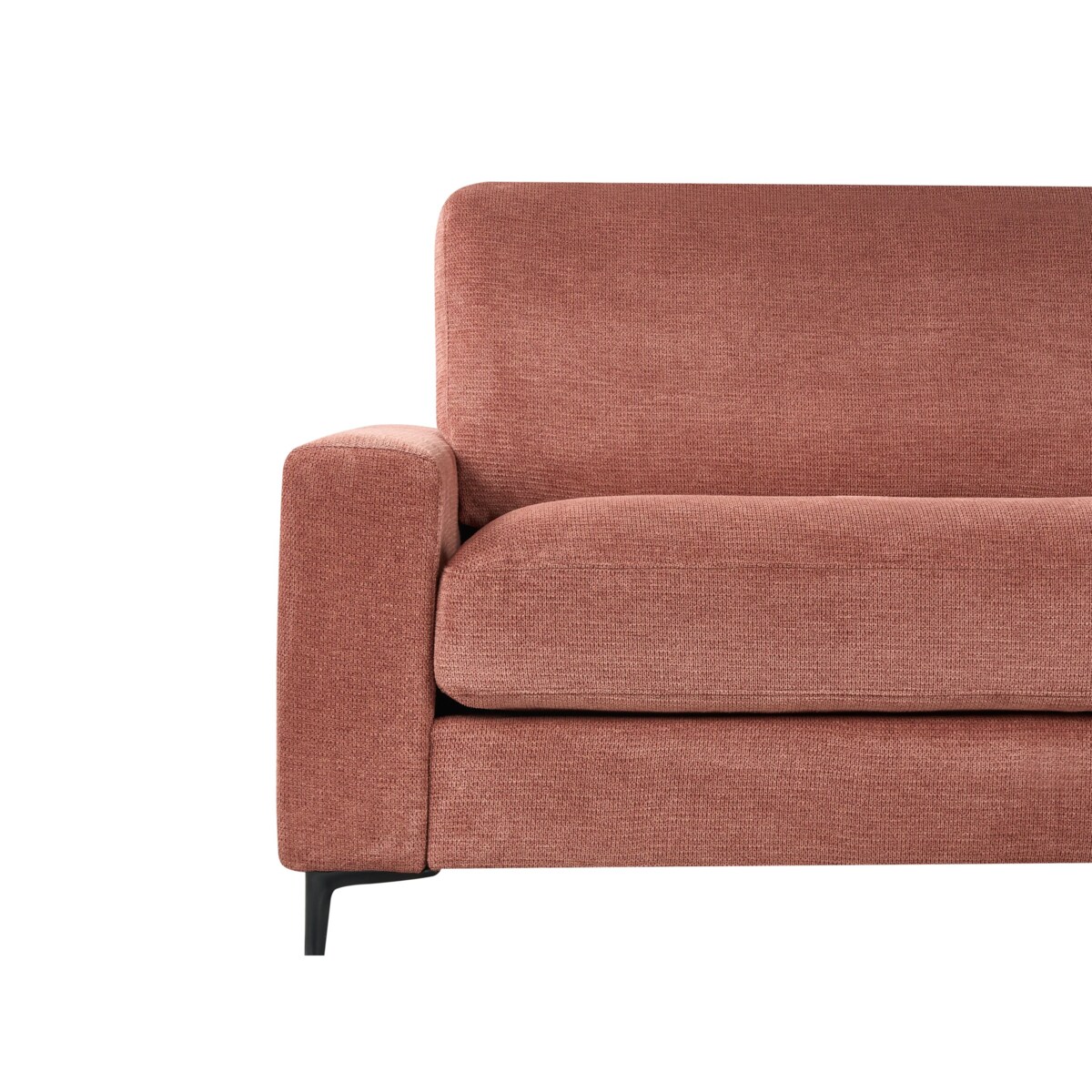 Sofa narożna lewostronna MALOY Czerwony dla 3 osób Lewostronny