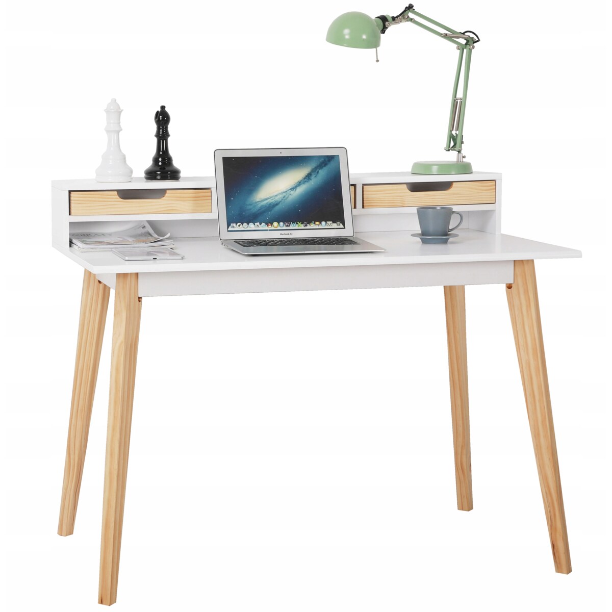 BIURKO ELEGANCKIE do gabinetu biura SZUFLADY NOWOCZESNE DUŻE komputerowe