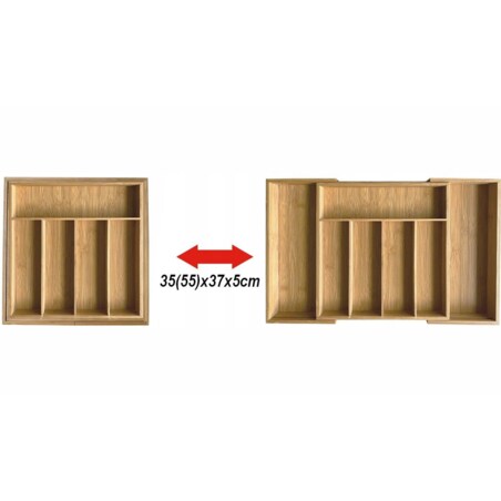 Wkład organizer do szuflady na sztućce rozsuwany 55/37x37x5cm KRISBERG